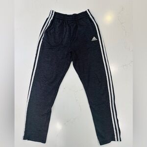 Adidas Kids Charcoal Joggers with White Stripes